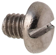 Value Collection - M2.5x0.45 Metric Coarse, 4mm Length Under Head Slotted Drive Machine Screw - Pan Head, Grade 316 & A4 Stainless Steel, Uncoated, Without Washer - Benchmark Tooling
