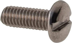 Value Collection - M3x0.50 Metric Coarse, 8mm Length Under Head Slotted Drive Machine Screw - Pan Head, Grade 316 & A4 Stainless Steel, Uncoated, Without Washer - Benchmark Tooling