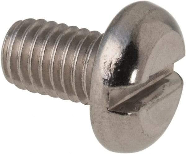 Value Collection - M5x0.80 Metric Coarse, 8mm Length Under Head Slotted Drive Machine Screw - Pan Head, Grade 316 & A4 Stainless Steel, Uncoated, Without Washer - Benchmark Tooling