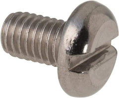 Value Collection - M5x0.80 Metric Coarse, 8mm Length Under Head Slotted Drive Machine Screw - Pan Head, Grade 316 & A4 Stainless Steel, Uncoated, Without Washer - Benchmark Tooling