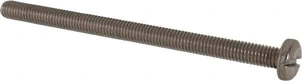 Value Collection - M6x1.00 Metric Coarse, 90mm Length Under Head Slotted Drive Machine Screw - Pan Head, Grade 316 & A4 Stainless Steel, Uncoated, Without Washer - Benchmark Tooling
