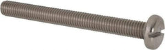 Value Collection - M8x1.25 Metric Coarse, 80mm Length Under Head Slotted Drive Machine Screw - Pan Head, Grade 316 & A4 Stainless Steel, Uncoated, Without Washer - Benchmark Tooling