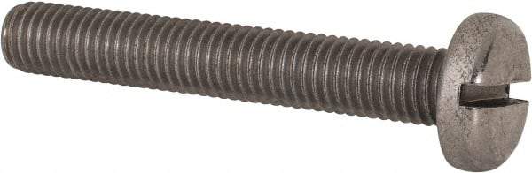 Value Collection - M10x1.50 Metric Coarse, 65mm Length Under Head Slotted Drive Machine Screw - Pan Head, Grade 316 & A4 Stainless Steel, Uncoated, Without Washer - Benchmark Tooling