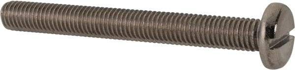 Value Collection - M10x1.50 Metric Coarse, 90mm Length Under Head Slotted Drive Machine Screw - Pan Head, Grade 316 & A4 Stainless Steel, Uncoated, Without Washer - Benchmark Tooling