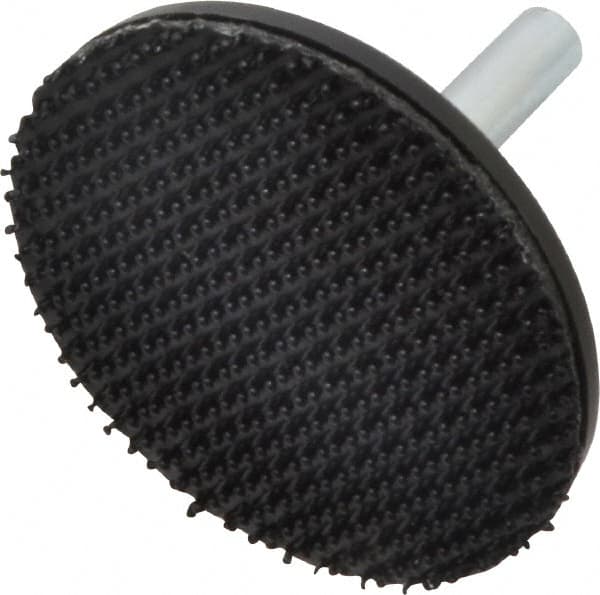 3M - 2" Diam Hook & Loop Disc Backing Pad - 1/4" Shank Diam, Firm Density, 23,000 RPM - Benchmark Tooling