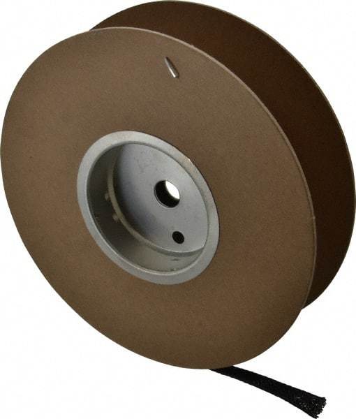 Techflex - Black Braided Expandable Cable Sleeve - 50' Coil Length, -103 to 257°F - Benchmark Tooling