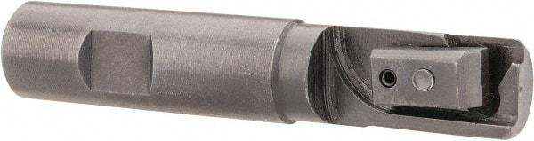 APT - 3/4" Cut Diam, 0.65" Max Depth of Cut, 3/4" Shank Diam, 3-7/8" OAL, Indexable Square Shoulder End Mill - TPC 32..., TPG 32., TPU 32. Inserts, Weldon Shank, 90° Lead Angle, Series Tri-Dex - Benchmark Tooling