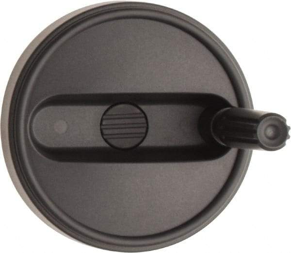 KIPP - 3.9" Diam, Thermoplastic Handwheel with Handle - 1.1" Hub Diam - Benchmark Tooling