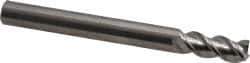 OSG - 1/4", 5/8" LOC, 1/4" Shank Diam, 2-1/2" OAL, 3 Flute, Solid Carbide Square End Mill - Single End, Uncoated, Spiral Flute, 45° Helix, Centercutting, Right Hand Cut, Right Hand Flute, Series 2042 - Benchmark Tooling