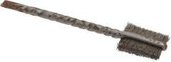 Osborn - 3/8" Diam Flat Steel Tube Brush - 0.003" Filament Diam, 9/16" Brush Length, 2-1/8" OAL, 3/32" Diam Shank - Benchmark Tooling
