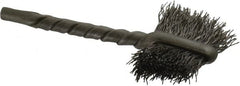 Osborn - 3/4" Diam Flat Steel Tube Brush - 0.008" Filament Diam, 5/8" Brush Length, 2-1/4" OAL, 1/8" Diam Shank - Benchmark Tooling