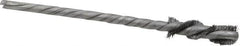 Osborn - 1/4" Diam Helical Steel Tube Brush - 0.005" Filament Diam, 1" Brush Length, 3-1/2" OAL, 1/8" Diam Shank - Benchmark Tooling