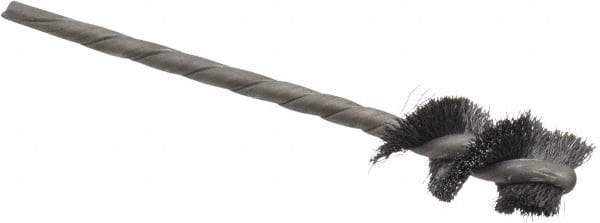 Osborn - 1/2" Diam Helical Steel Tube Brush - 0.005" Filament Diam, 1" Brush Length, 3-1/2" OAL, 1/8" Diam Shank - Benchmark Tooling