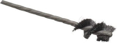 Osborn - 1/2" Diam Helical Steel Tube Brush - 0.005" Filament Diam, 1" Brush Length, 3-1/2" OAL, 1/8" Diam Shank - Benchmark Tooling