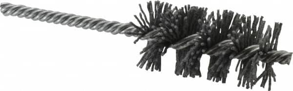 Osborn - 1-1/4" Diam Helical Nylon Tube Brush - 2-1/2" Brush Length, 5-1/2" OAL, 1/4" Diam Shank - Benchmark Tooling
