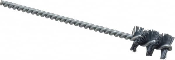 Osborn - 0.64" Diam Helical Nylon Tube Brush - 1" Brush Length, 5" OAL, 0.169" Diam Shank - Benchmark Tooling
