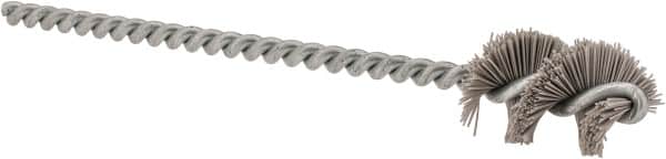 Osborn - 0.64" Diam Helical Nylon Tube Brush - 1" Brush Length, 5" OAL, 0.169" Diam Shank - Benchmark Tooling