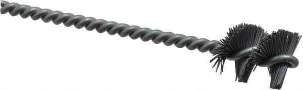 Osborn - 0.89" Diam Helical Nylon Tube Brush - 1" Brush Length, 5" OAL, 0.228" Diam Shank - Benchmark Tooling