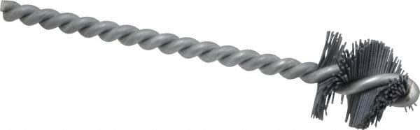 Osborn - 1.015" Diam Helical Nylon Tube Brush - 1" Brush Length, 5" OAL, 1/4" Diam Shank - Benchmark Tooling