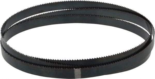 Starrett - 10 TPI, 5' 4-1/2" Long x 1/2" Wide x 0.025" Thick, Welded Band Saw Blade - Carbon Steel, Toothed Edge, Raker Tooth Set, Flexible Back, Contour Cutting - Benchmark Tooling
