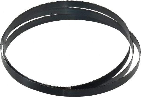 Starrett - 14 TPI, 5' 4-1/2" Long x 1/2" Wide x 0.025" Thick, Welded Band Saw Blade - Carbon Steel, Toothed Edge, Raker Tooth Set, Flexible Back, Contour Cutting - Benchmark Tooling