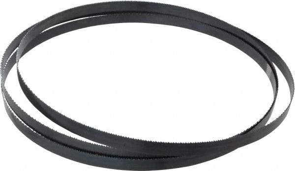 Starrett - 14 TPI, 7' 9-1/2" Long x 1/2" Wide x 0.025" Thick, Welded Band Saw Blade - Carbon Steel, Toothed Edge, Raker Tooth Set, Flexible Back, Contour Cutting - Benchmark Tooling
