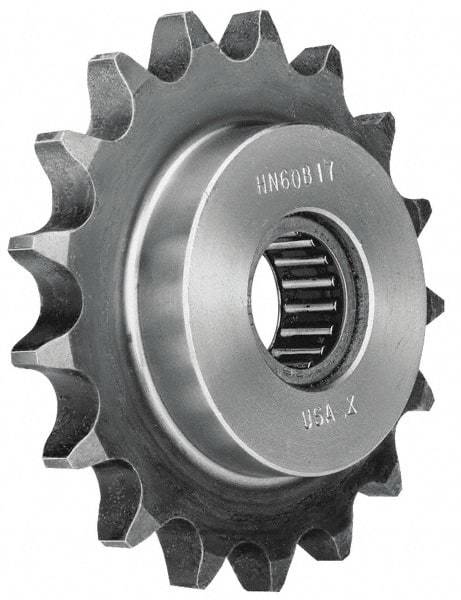 Browning - 1-3/4" Outside Diam, Steel, Chain Idler Sprocket - Chain Size 35 - Benchmark Tooling