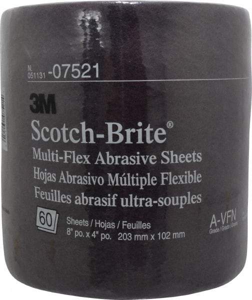 3M - 20' Long x 8" Wide Nonwoven Roll - Very Fine Grade, Purple, Aluminum Oxide - Benchmark Tooling