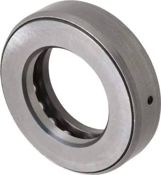 INA Bearing - 1-7/16" Inside x 2-15/32" Outside Diam, 5/8" Thick, Steel Ball Thrust Bearing - 16,600 Lbs. Static Capacity, 7,300 Max Pressure x Velocity - Benchmark Tooling
