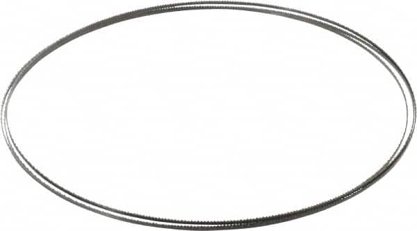 Starrett - 14 TPI, 7' 9-1/2" Long x 1/8" Wide x 0.025" Thick, Welded Band Saw Blade - Carbon Steel, Toothed Edge, Raker Tooth Set, Flexible Back, Contour Cutting - Benchmark Tooling
