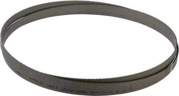 Starrett - 14 TPI, 7' 5" Long x 1/2" Wide x 0.035" Thick, Welded Band Saw Blade - Bi-Metal, Toothed Edge, Raker Tooth Set, Contour Cutting - Benchmark Tooling