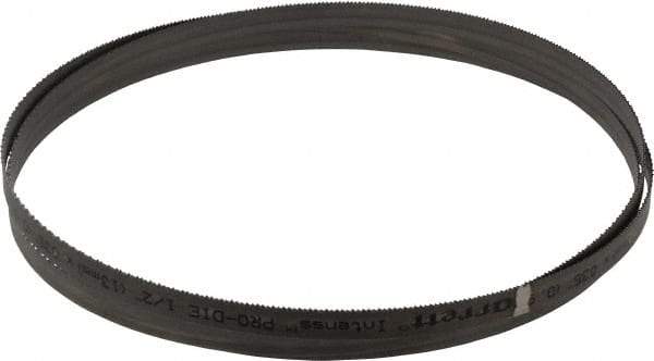 Starrett - 14 TPI, 7' 9" Long x 1/2" Wide x 0.035" Thick, Welded Band Saw Blade - Bi-Metal, Toothed Edge, Raker Tooth Set, Contour Cutting - Benchmark Tooling