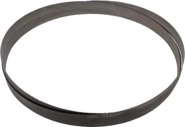 Starrett - 10 to 14 TPI, 12' Long x 1" Wide x 0.035" Thick, Welded Band Saw Blade - Bi-Metal, Toothed Edge, Raker Tooth Set, Contour Cutting - Benchmark Tooling