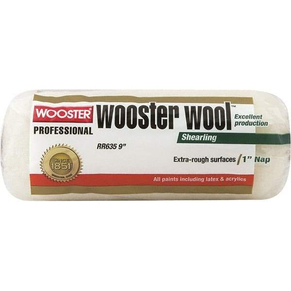 Wooster Brush - 1" Nap, 9" Wide Paint Roller - Rough Texture, Lambswool - Benchmark Tooling