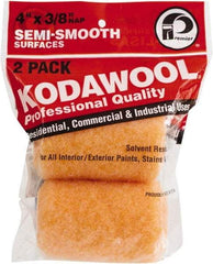 Premier Paint Roller - 3/8" Nap, 4" Wide Paint Roller Cover - Semi-Smooth Texture, Polyester & Wool - Benchmark Tooling