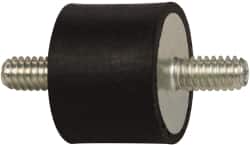 Tech Products - 50 Lb Capacity, 1/4-20 Stud/Stud Vibration Isolator - 1" Diam, 3/4" High - Benchmark Tooling