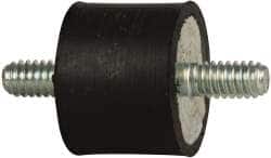Tech Products - 55 Lb Capacity, 1/4-20 Stud/Stud Vibration Isolator - 1" Diam, 3/4" High - Benchmark Tooling