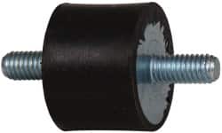 Tech Products - 60 Lb Capacity, M6 Stud/Stud Vibration Isolator - 25mm Diam, 19mm High - Benchmark Tooling
