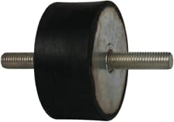 Tech Products - 360 Lb Capacity, M12 Stud/Stud Vibration Isolator - 79mm Diam, 38mm High - Benchmark Tooling
