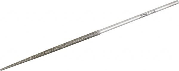 Grobet - 5-1/2" OAL Fine Round Needle Diamond File - 2-1/2 LOC, 126 Grit - Benchmark Tooling
