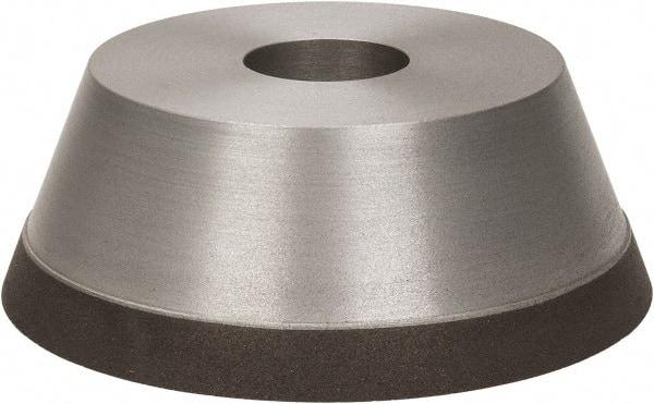 Made in USA - 5" Diam, 1-1/4" Hole Size, 1-3/4" Overall Thickness, 100 Grit, Type 11 Tool & Cutter Grinding Wheel - Fine Grade, Diamond - Benchmark Tooling