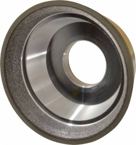 Made in USA - 3-3/4" Diam, 1-1/4" Hole Size, 1-1/2" Overall Thickness, 220 Grit, Type 11 Tool & Cutter Grinding Wheel - Very Fine Grade, Diamond - Benchmark Tooling