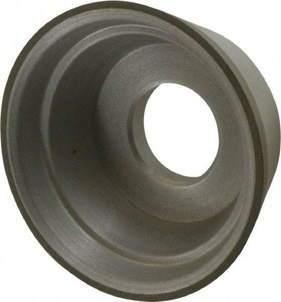 Made in USA - 3-3/4" Diam, 1-1/4" Hole Size, 1-1/2" Overall Thickness, 100 Grit, Type 11 Tool & Cutter Grinding Wheel - Fine Grade, Diamond - Benchmark Tooling