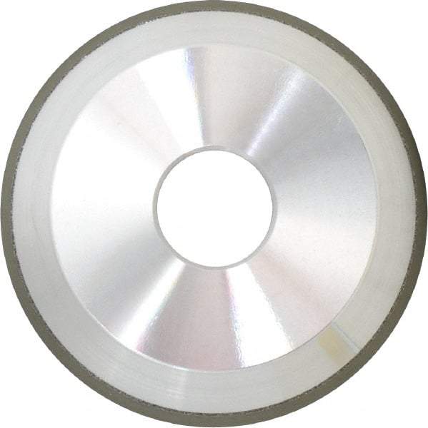 Made in USA - 5" Diam, 1-1/4" Hole Size, 1-3/4" Overall Thickness, 150 Grit, Type 11 Tool & Cutter Grinding Wheel - Very Fine Grade, CBN - Benchmark Tooling
