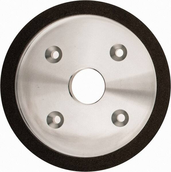 Made in USA - 6" Diam, 1-1/4" Hole Size, 3/4" Overall Thickness, 100 Grit, Type 6 Tool & Cutter Grinding Wheel - Fine Grade, Diamond - Benchmark Tooling