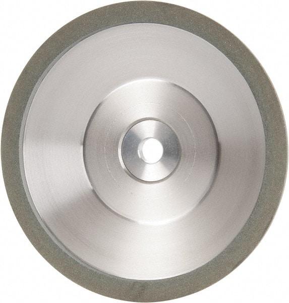 Made in USA - 6" Diam, 1-1/4" Hole Size, 1" Overall Thickness, 100 Grit, Type 12 Tool & Cutter Grinding Wheel - Fine Grade, Diamond - Benchmark Tooling