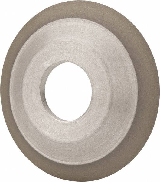 Made in USA - 4" Diam, 1-1/4" Hole Size, 1/2" Overall Thickness, 100 Grit, Type 12 Tool & Cutter Grinding Wheel - Fine Grade, Diamond - Benchmark Tooling