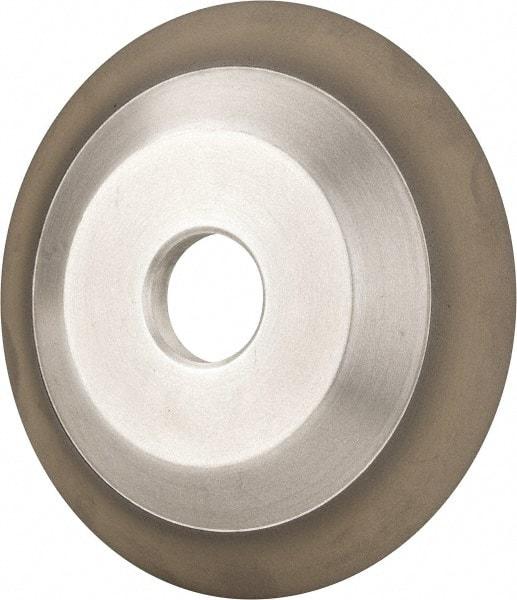Made in USA - 6" Diam, 1-1/4" Hole Size, 3/4" Overall Thickness, 220 Grit, Type 12 Tool & Cutter Grinding Wheel - Very Fine Grade, Diamond - Benchmark Tooling