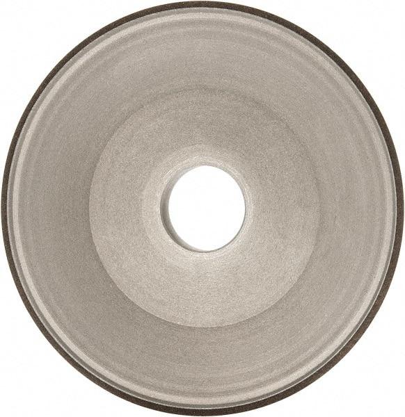 Made in USA - 6" Diam, 1-1/4" Hole Size, 3/4" Overall Thickness, 100 Grit, Type 15 Tool & Cutter Grinding Wheel - Fine Grade, Diamond - Benchmark Tooling
