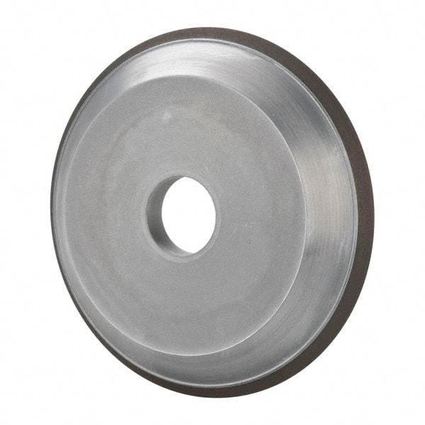 Made in USA - 6" Diam, 1-1/4" Hole Size, 3/4" Overall Thickness, 220 Grit, Type 15 Tool & Cutter Grinding Wheel - Very Fine Grade, Diamond - Benchmark Tooling